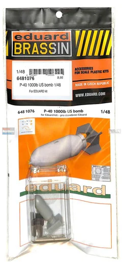 EDU6481076 1:48 Eduard Brassin - P-40E Warhawk 1000lb US Bomb (EDU kit)