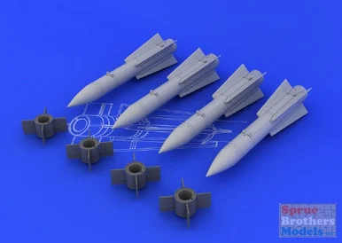EDU648107 1:48 Eduard Brassin AIM-54C Phoenix MIssile Set (4 pcs)