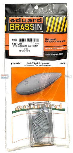 EDU6481084 1:48 Eduard Brassin - P-40E Warhawk 75-gallon Drop Tank (EDU kit)