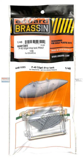 EDU6481085 1:48 Eduard Brassin - P-40 Warhawk 52-gal Drop Tank (EDU kit)