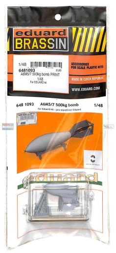 EDU6481093 1:48 Eduard Brassin - A6M5 A6M7 Zero 500kg Bomb (EDU kit)