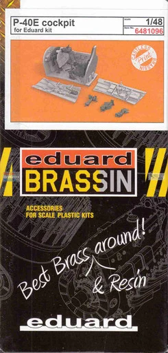 EDU6481096 1:48 Eduard Brassin - P-40E Warhawk Cockpit (EDU kit)