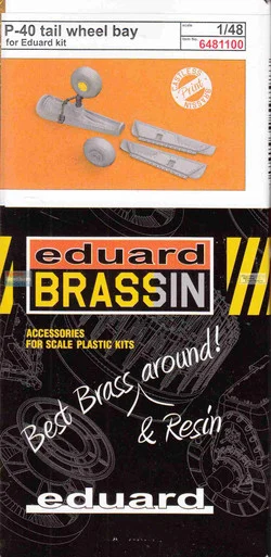 EDU6481100 1:48 Eduard Brassin - P-40E Warhawk Tail Wheel Bay (EDU kit)