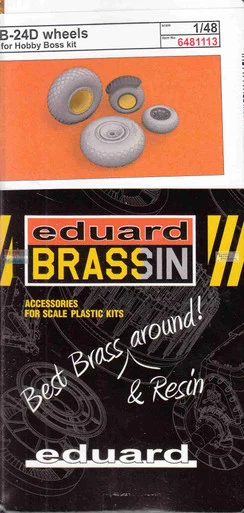 EDU6481113 1:48 Eduard Brassin B-24D Liberator Wheels (HBS kit)
