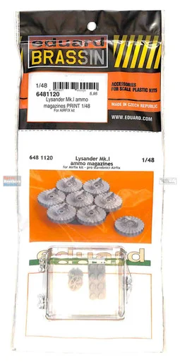 EDU6481120 1:48 Eduard Brassin Lysander Mk.I Ammo Magazines (AFX kit)
