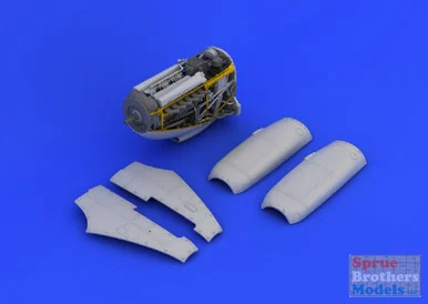 EDU648112 1:48 Eduard Brassin Spitfire Mk IX Engine Set (EDU kit)