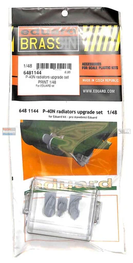 EDU6481144 1:48 Eduard Brassin - P-40N Warhawk Radiators Upgrade Set (EDU kit)