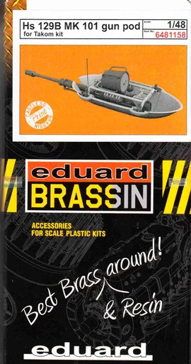 EDU6481158 1:48 Eduard Brassin - Hs129B MK 101 Gun Pod (TAK kit)