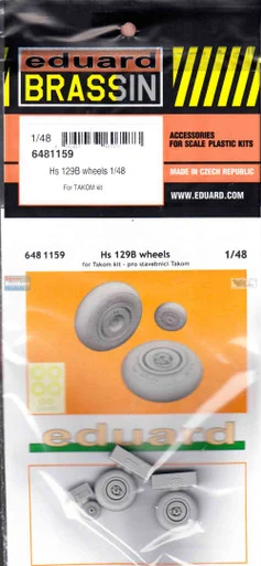 EDU6481159 1:48 Eduard Brassin - Hs129B Wheels (TAK kit)