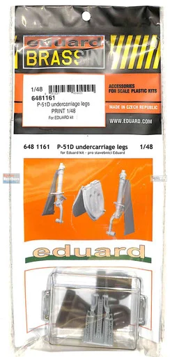 EDU6481161 1:48 Eduard Brassin - P-51D Mustang Undercarriage Legs (EDU kit)