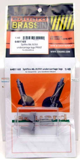 EDU6481169 1:48 Eduard Brassin - Spitfire Mk.IX/XVI Undercarriage Legs (EDU kit)