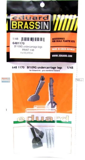 EDU6481170 1:48 Eduard Brassin - Bf109G Undercarriage Legs (EDU kit)