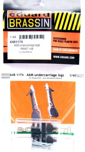 EDU6481174 1:48 Eduard Brassin - A6M Zero Undercarriage Legs (EDU kit)
