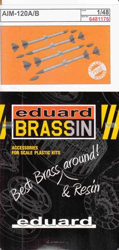 EDU6481176 1:48 Eduard Brassin - AIM-120A AIM-120B AMRAAM Missile Set