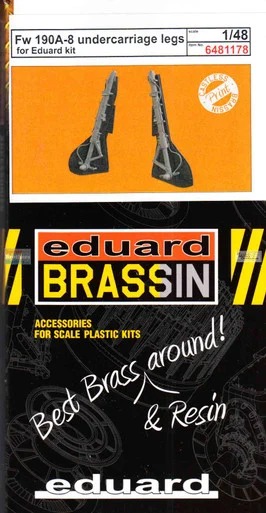 EDU6481178 1:48 Eduard Brassin - Fw190A-8 Undercarriage Legs (EDU kit)