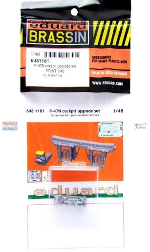EDU6481181 1:48 Eduard Brassin PRINT - P-47N Thunderbolt Cockpit Upgrade Set (MIA kit)