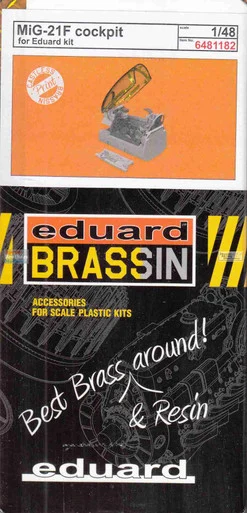 EDU6481182 1:48 Eduard Brassin - MiG-21F Fishbed Cockpit Set (EDU kit)