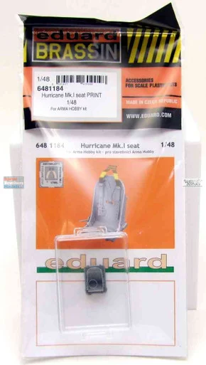 EDU6481184 1:48 Eduard Brassin - Hurricane Mk.I Seat (ARM kit)