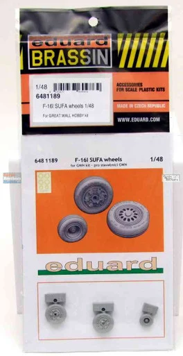 EDU6481189 1:48 Eduard Brassin - F-16I Sufa Wheels (GWH kit)