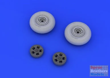 EDU648119 1:48 Eduard Brassin Spitfire Wheels 5-spokes Smooth Tire Set (EDU kit)