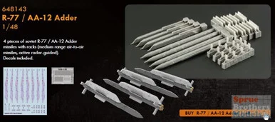 EDU648143 1:48 Eduard Brassin Soviet R-77 / AA-12 Adder Missile Set