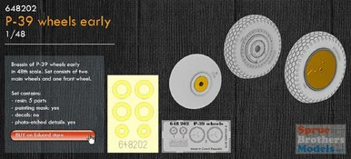 EDU648202 1:48 Eduard P-39 Airacobra Wheels Early (EDU kit)