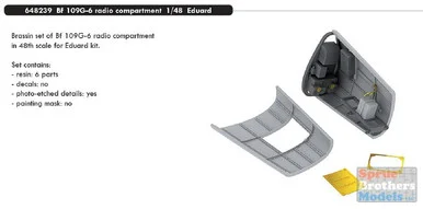 EDU648239 1:48 Eduard Bf 109G-6 Radio Compartment Set (EDU kit)