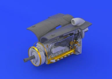 1/48 Eduard Bf109G6 Engine & Fuselage Guns for EDU (PE & Resin)