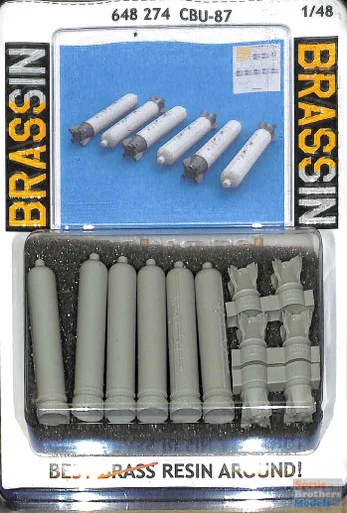 EDU648274 1:48 Eduard Brassin CBU-87 Combined Effects Munition Set (6 pcs)