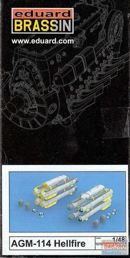 EDU648280 1:48 Eduard AGM-114 Hellfire Missile Set