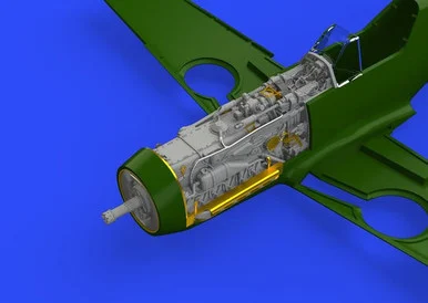 1/48 Eduard Bf109F Engine & Fuselage Guns for EDU (PE & Resin)