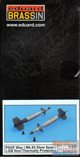 EDU648452 1:48 Eduard Brassin Paveway I Mk.83 Slow Speed LGB Non-Thermally Protected Set