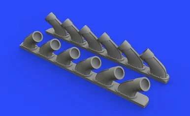 1/48 Eduard Spitfire Mk XIV Exhaust Stacks for AIR (Resin)