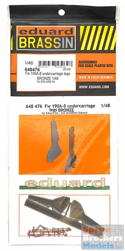 EDU648476 1:48 Eduard Brassin Fw 190A-8 Undercarriage Legs/Landing Gear [Bronze] (EDU kit)