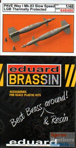 EDU648480 1:48 Eduard Brassin Paveway I Mk.83 Slow Speed LGB Thermally Protected