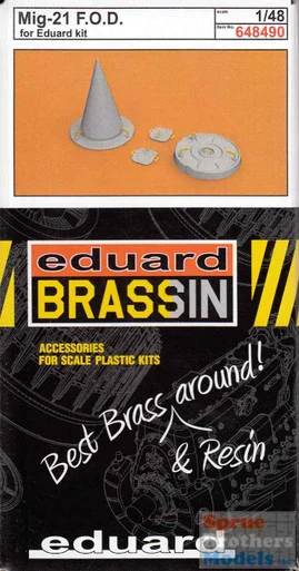 EDU648490 1:48 Eduard Brassin MiG-21 Fishbed FOD Cover Set (EDU kit)
