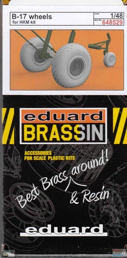 EDU648529 1:48 Eduard Brassin B-17 B-17G Flying Fortress Wheels Set (HKM kit)