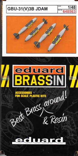EDU648563 1:48 Eduard Brassin GBU-31(V)3B JDAM Bomb Set
