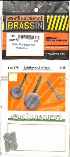 EDU648579 1:48 Eduard Brassin Spitfire Mk.I Wheels Set (EDU kit)