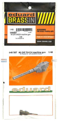 EDU648587 1:48 Eduard Brassin Mi-24V Hind 9A624 Machine Gun (ZVE kit)