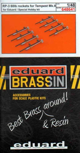 EDU648641 1:48 Eduard RP-3 60lb Rockets for Tempest Mk.II (EDU/SPH kit)