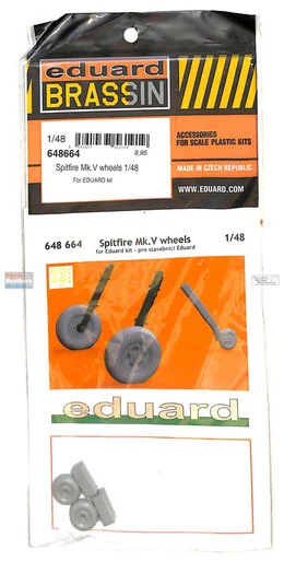 EDU648664 1:48 Eduard Brassin Spitfire Mk.V Wheels (EDU kit)