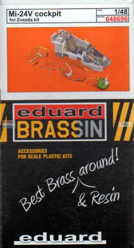 EDU648696 1:48 Eduard Brassin Mi-24V Hind Cockpit Set (ZVE kit)