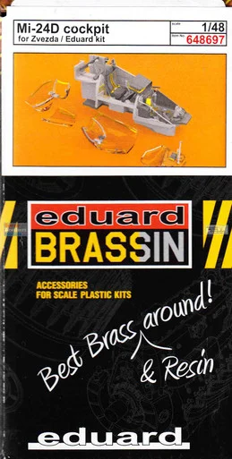EDU648697 1:48 Eduard Brassin Mi-24D Hind Cockpit Set (ZVE/EDU kit)