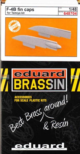 EDU648704 1:48 Eduard Brassin Print F-4B Phantom II Fin Caps (TAM kit)