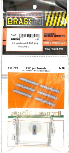 EDU648769 1:48 Eduard Brassin Print - F4F Wildcat Gun Barrels (EDU kit)