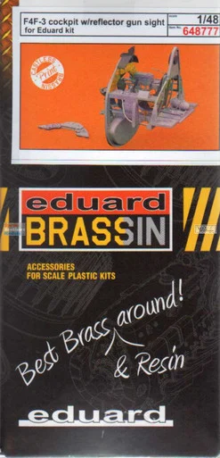EDU648777 1:48 Eduard Brassin Print - F4F Wildcat Cockpit with Reflector Gun Sight (EDU kit)
