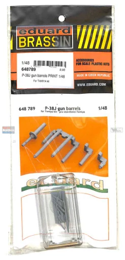 EDU648789 1:48 Eduard Brassin Print - P-38J Lightning Gun Barrels (TAM kit)