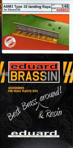 EDU648802 1:48 Eduard Brassin Print - A6M3 Zero Type 32 Landing Flaps (EDU kit)