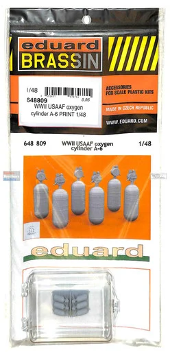 EDU648809 1:48 Eduard Brassin Print - WW2 USAAF Oxygen Cylinder A-6 Set